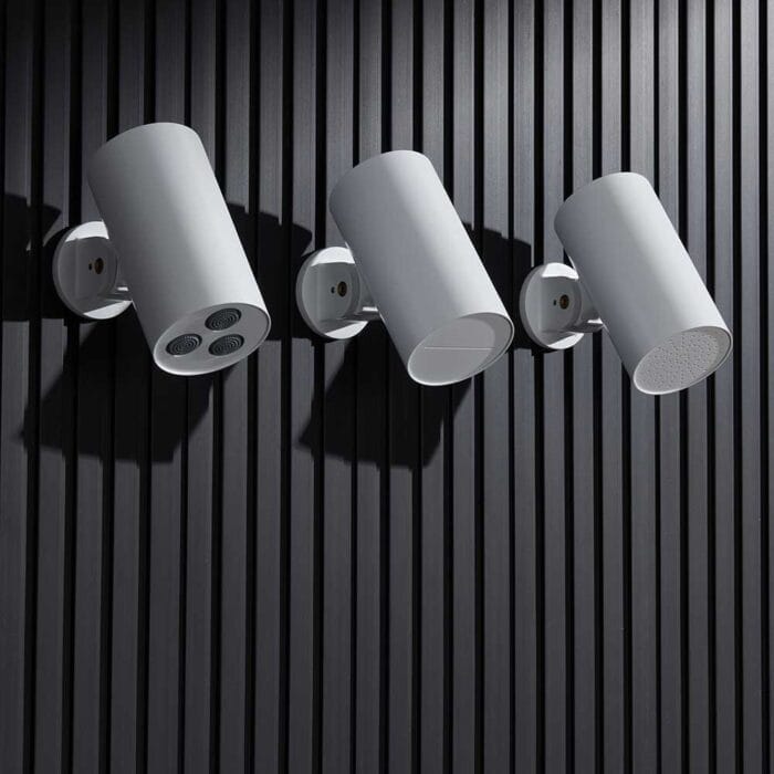 White Stainless Steel Round Spotlight Style Shower Head - Image 5