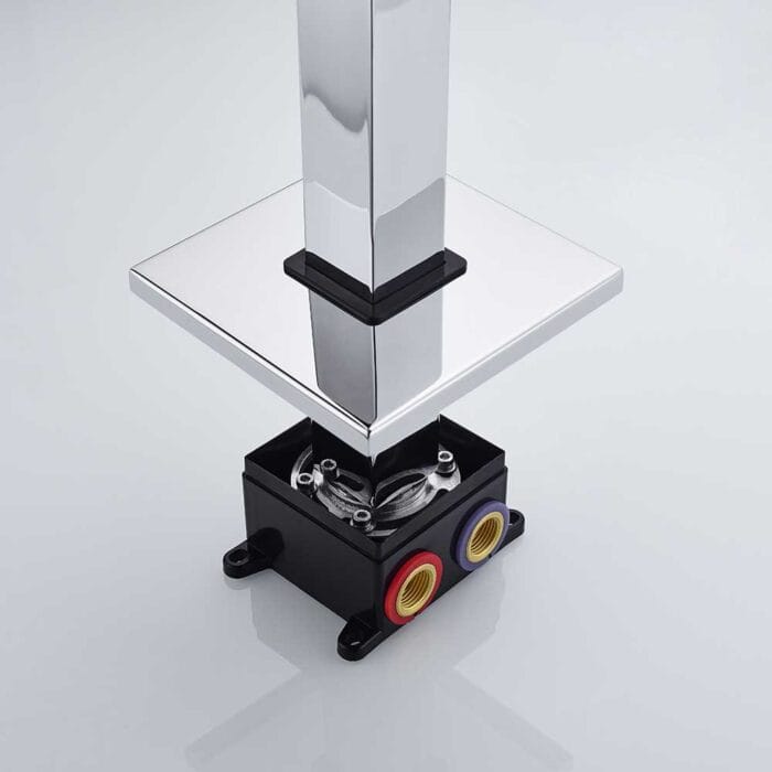 Chrome Square Floor Standing Bathtub Faucets - Image 10
