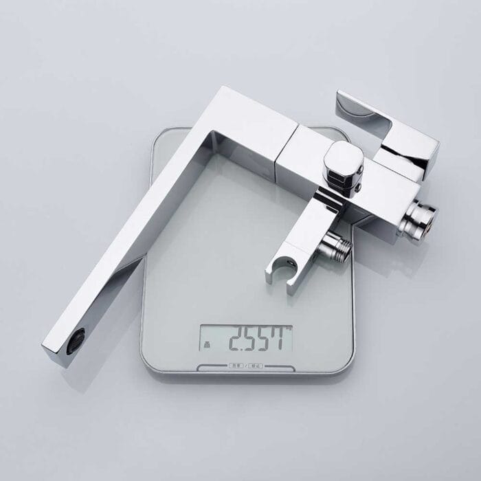 Chrome Square Floor Standing Bathtub Faucets - Image 9