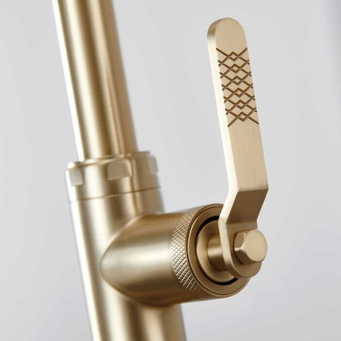 Gold Industrial Style Pull Down Kitchen Faucet - Image 8
