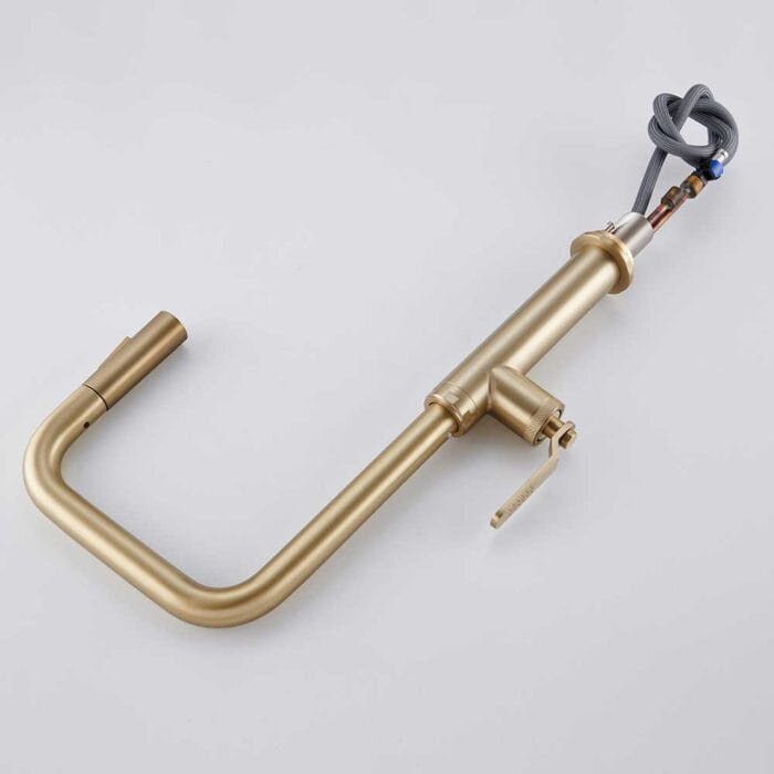 Gold Industrial Style Pull Down Kitchen Faucet - Image 10