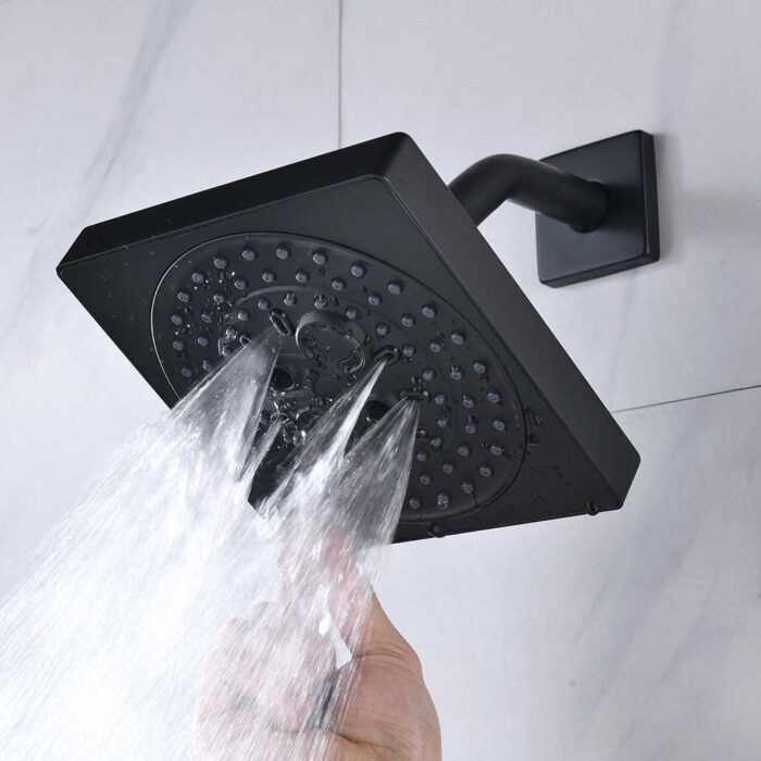 Black ABS Plastic Shower Head - Image 2