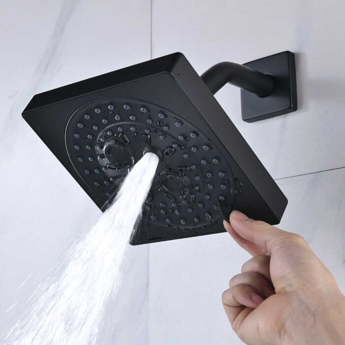 Black ABS Plastic Shower Head - Image 5