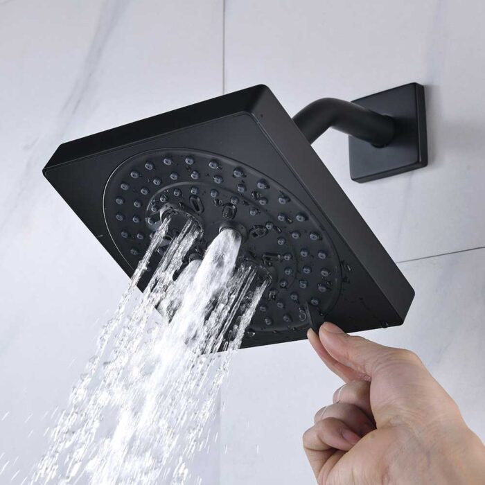 Black ABS Plastic Shower Head - Image 4