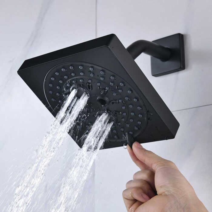 Black ABS Plastic Shower Head - Image 3
