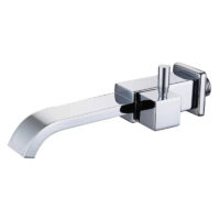 Chrome Polished Metal Shower Tub Spout