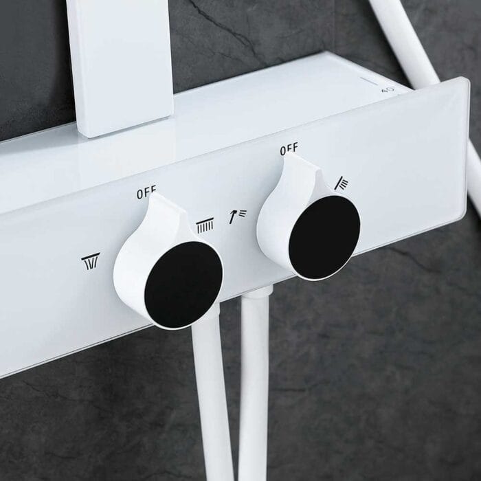 White Thermostati Exposed Shower Set - Image 6