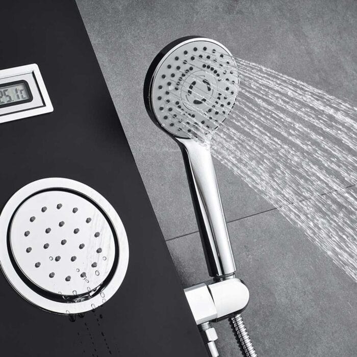 Black 304 Satinless Steeel Bathroom Shower Panel - Image 3