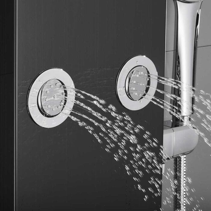 Black SUS04 Bathroom Shower Panel - Image 6