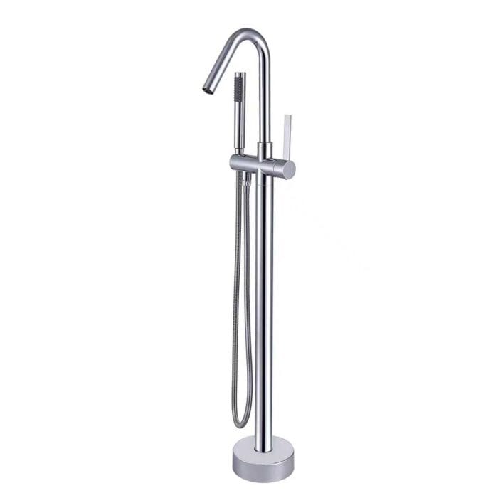 Chrome Brass Free Standing Bathtub Faucet