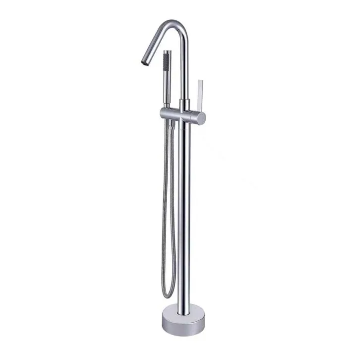 Chrome Brass Free Standing Bathtub Faucet