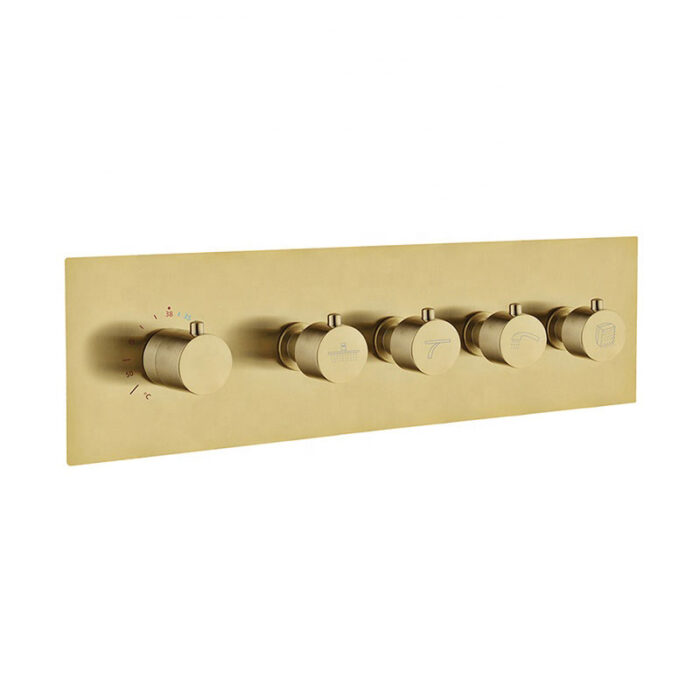 Gold Brass Concealed  Shower Set Withc Body Jet - Image 3