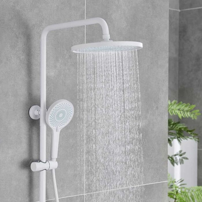 White Brass Exposed Shower Set - Image 4