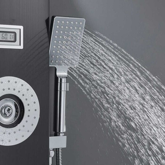 LED Black SUS04 Bathroom Shower Panel - Image 8