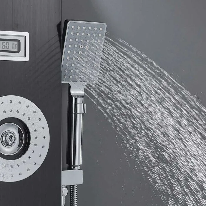 LED Black SUS04 Bathroom Shower Panel - Image 8