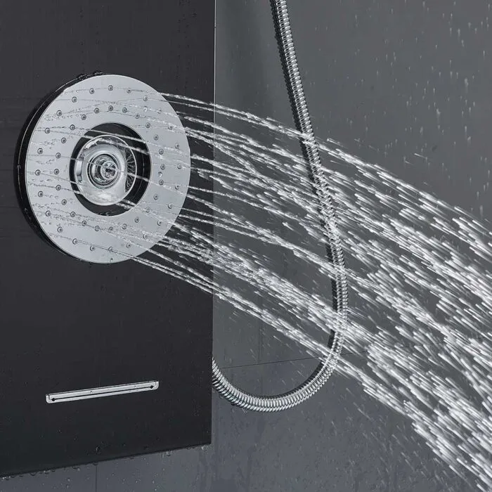 LED Black SUS04 Bathroom Shower Panel - Image 9