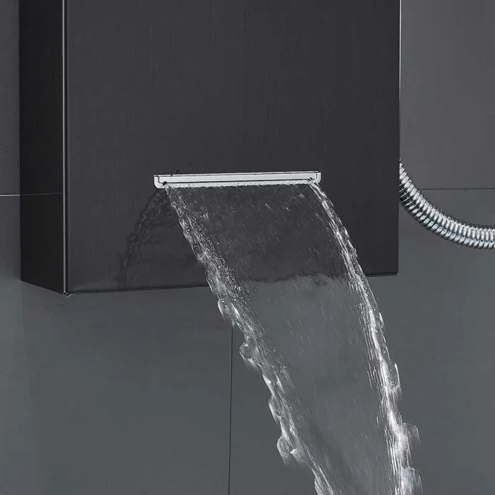 LED Black SUS04 Bathroom Shower Panel - Image 10