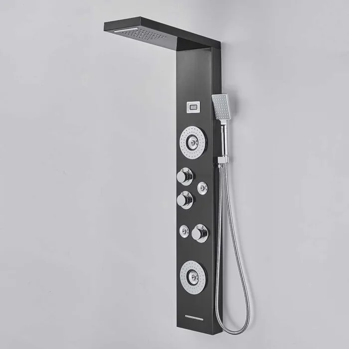 LED Black SUS04 Bathroom Shower Panel