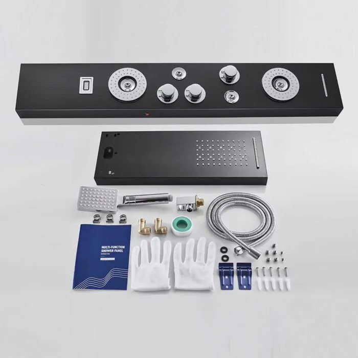LED Black SUS04 Bathroom Shower Panel - Image 13
