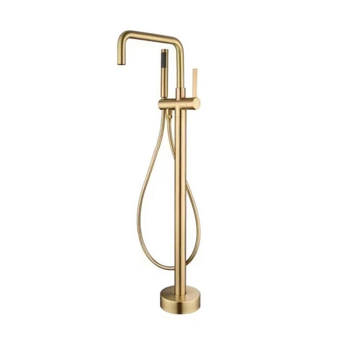 Gold Free Standing Bathroom Bathtub Faucet