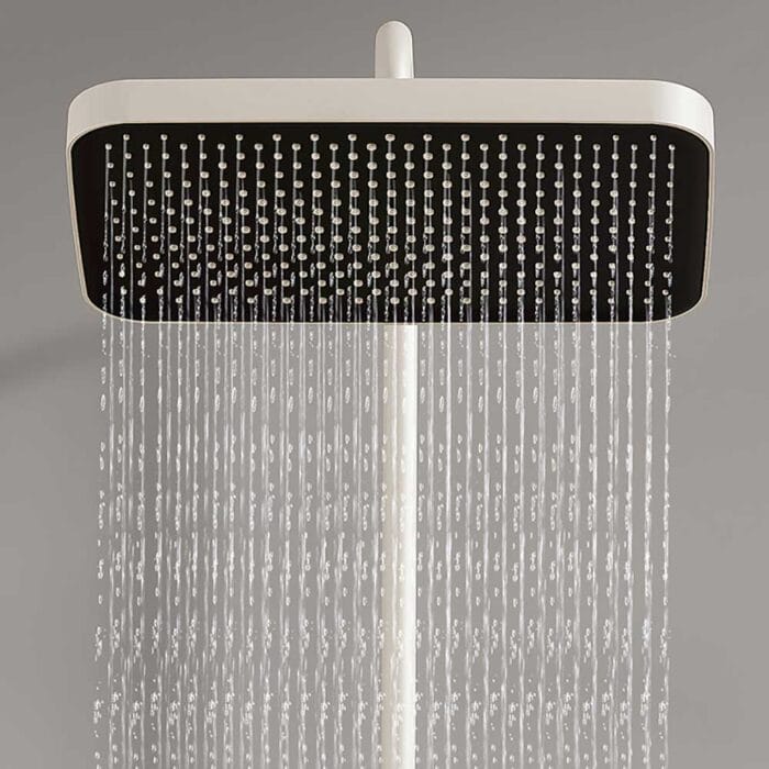 Milky White Thermostati Exposed Shower Set - Image 4