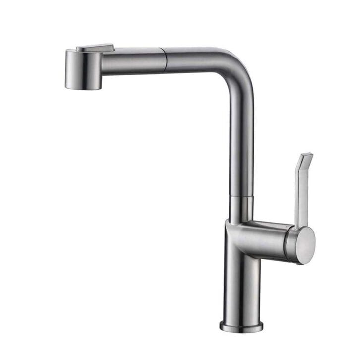 Chrome Single Handle Pull Out Kitchen Faucet - Image 2