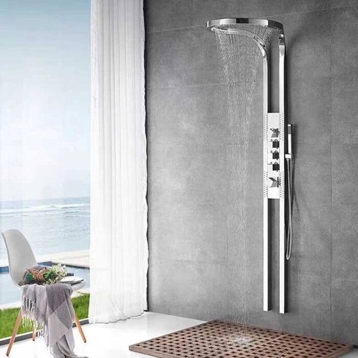 Chrome Wall mounted Bathroom Shower Panel - Image 2