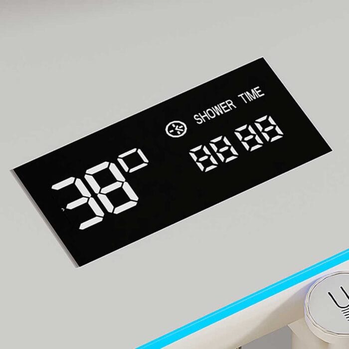 Milky White Digital Display Thermostati Exposed Shower Set - Image 7