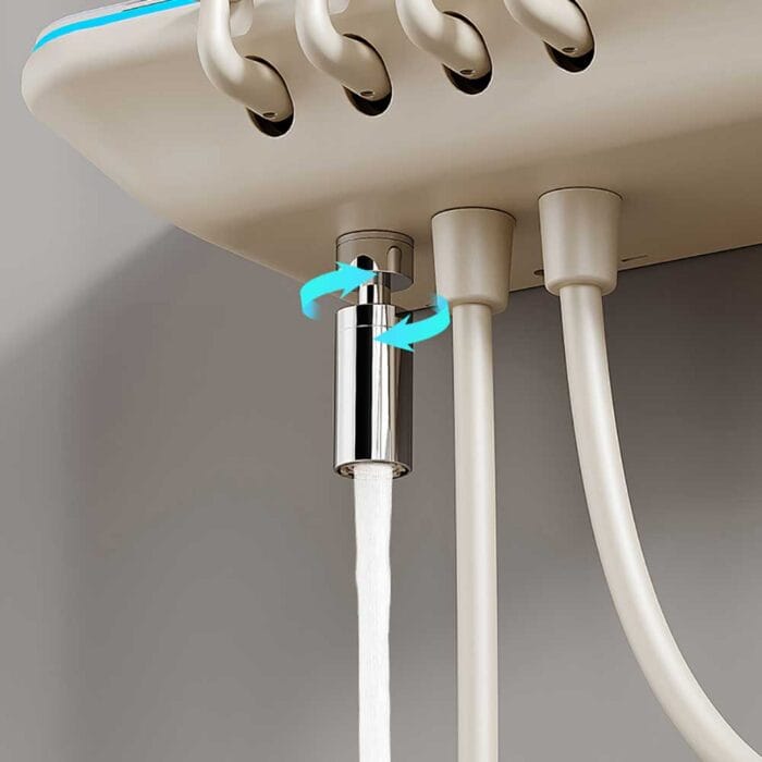 Milky White Digital Display Thermostati Exposed Shower Set - Image 4