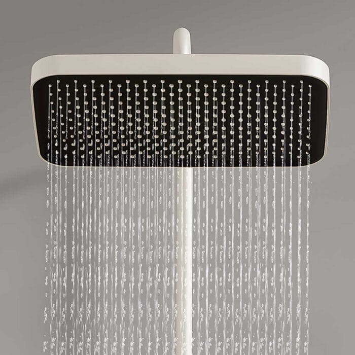 Milky White Digital Display Thermostati Exposed Shower Set - Image 5