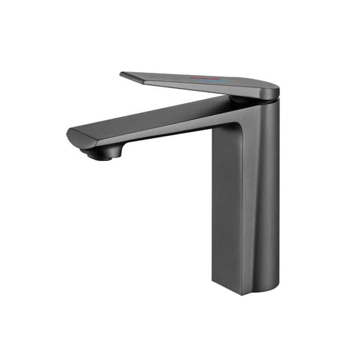 Gun Gray One Handle Bathroom Basin Faucet