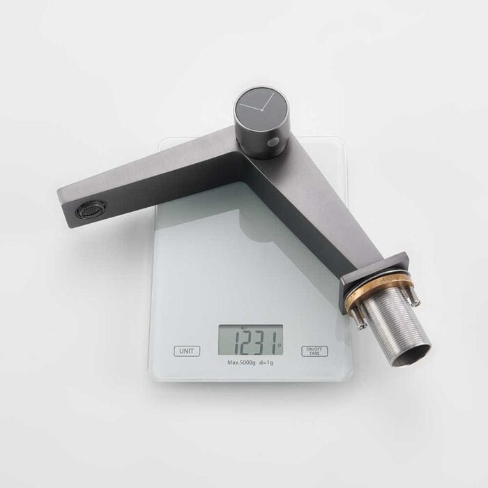Gun Gray Clock Style Bathroom Basin Faucet - Image 11