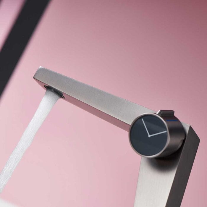 Gun Gray Clock Style Bathroom Basin Faucet - Image 5