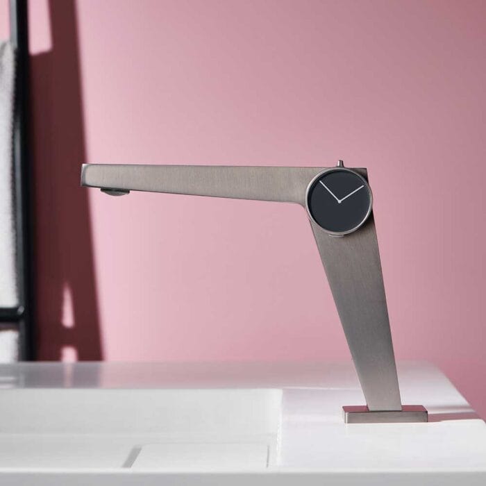 Gun Gray Clock Style Bathroom Basin Faucet - Image 6