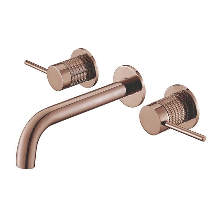 Black Knurled Wall Mounted Bathroom Faucet - Image 3