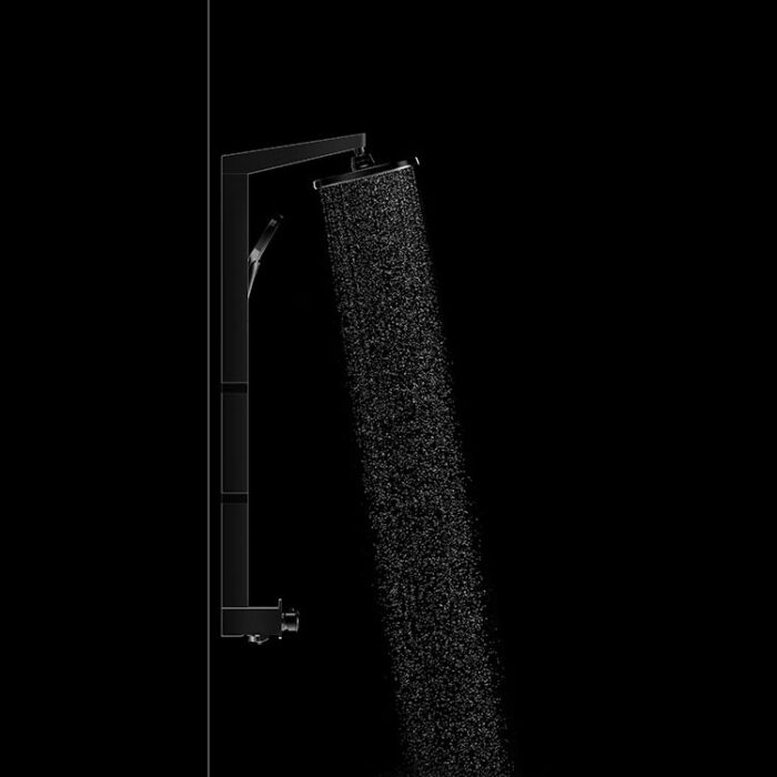 Matte Black Brass Exposed Shower Set - Image 3