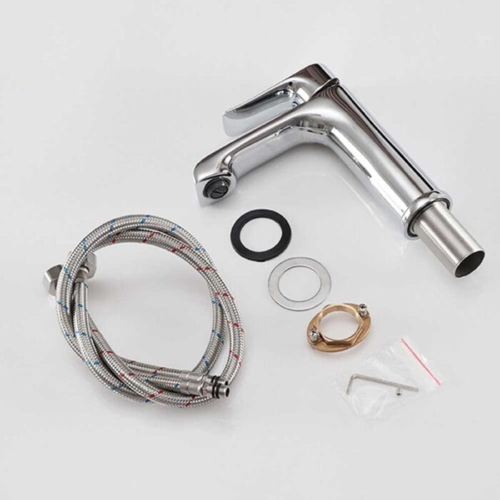 Singel Handle Chome Bathroom Sink Faucet - Image 6