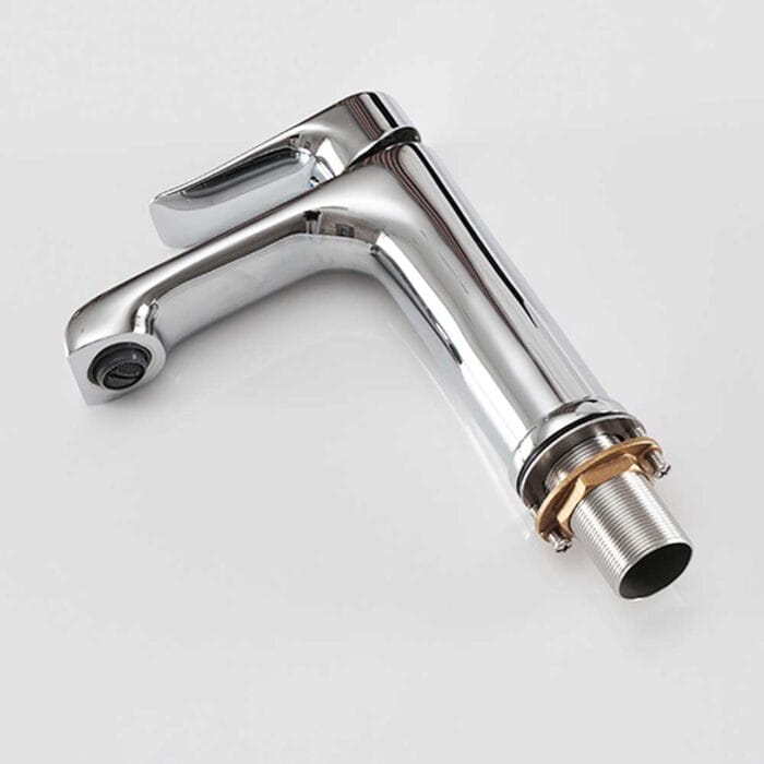 Singel Handle Chome Bathroom Sink Faucet - Image 3
