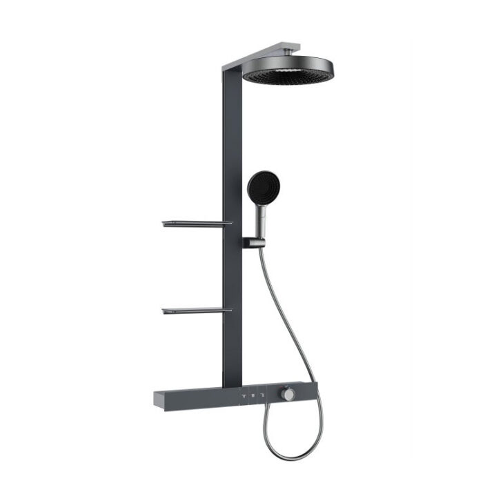 Modern Gunmetal Brass Exposed Shower Set