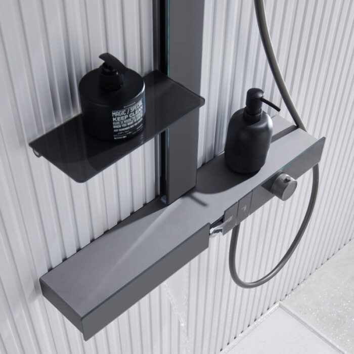 Modern Gunmetal Brass Exposed Shower Set - Image 6