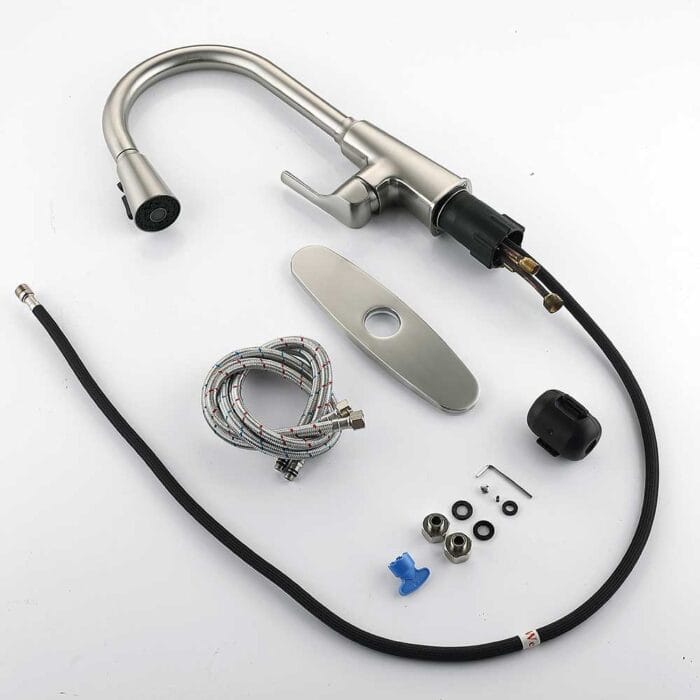 Brushed Nickel Pull Down Kitchen Sink Faucet - Image 9