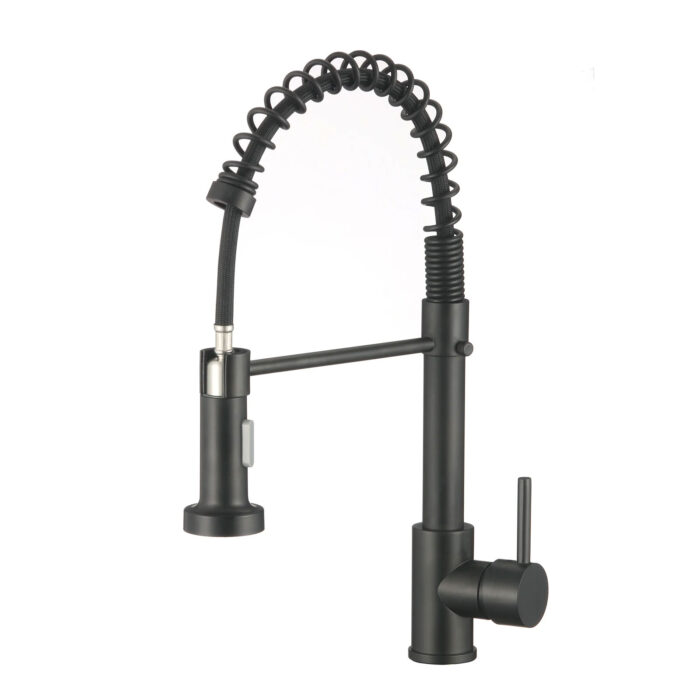 Brushed Nickel Single Handle Spring Kitchen Faucet - Image 4