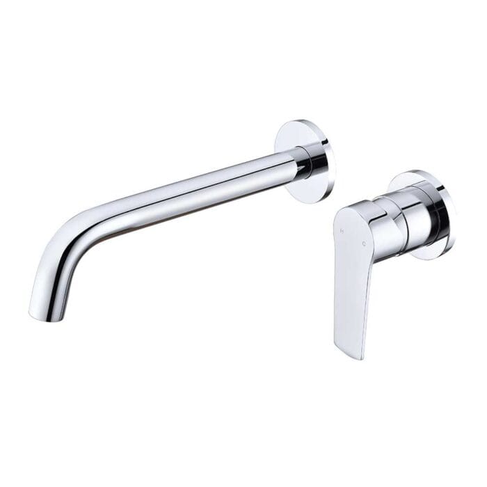 Single Handle Brass Wall Mounted Bathroom Sink Faucet