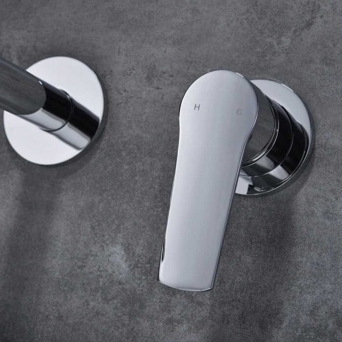 Single Handle Brass Wall Mounted Bathroom Sink Faucet - Image 4