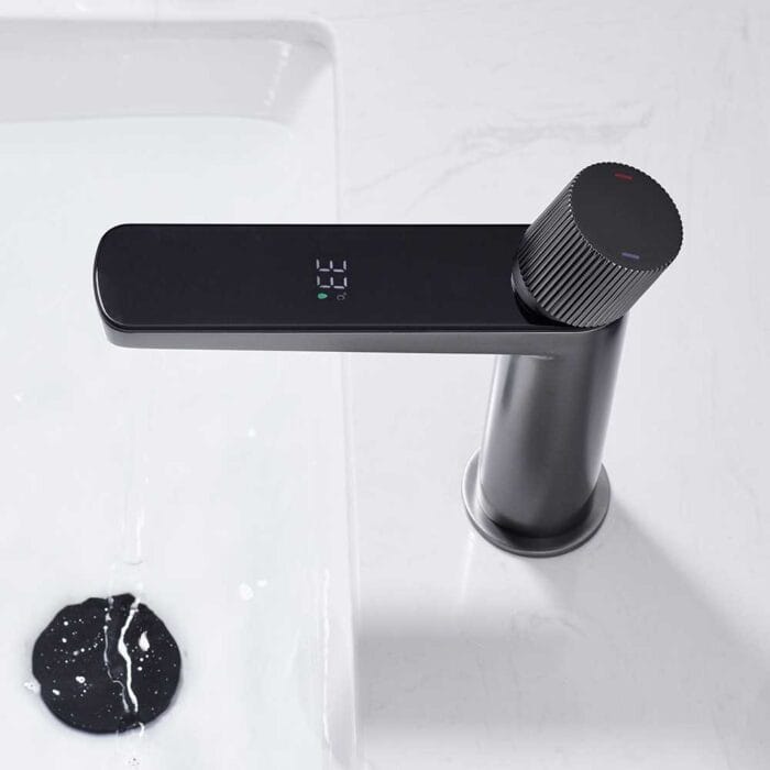Temperature Display Black Basin Water Faucet - Image 8