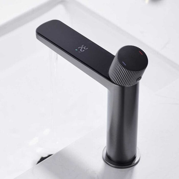 Temperature Display Black Basin Water Faucet - Image 9