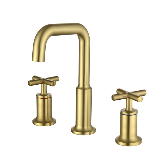 Brushed Nickel Widespread Black Basin Faucet - Image 5