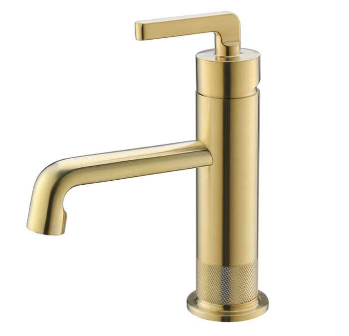 Brushed Gold Bathroom Basin Water Faucet