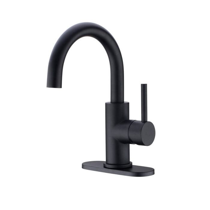 Matte Black Single Handle Stainless Steel Bar Faucet