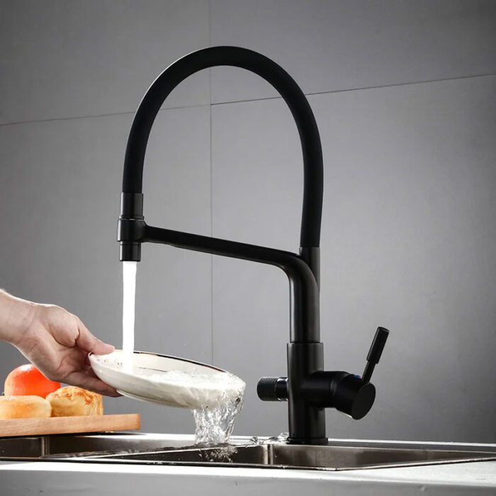 Matte Black Water Filter Kitchen Faucet - Image 2